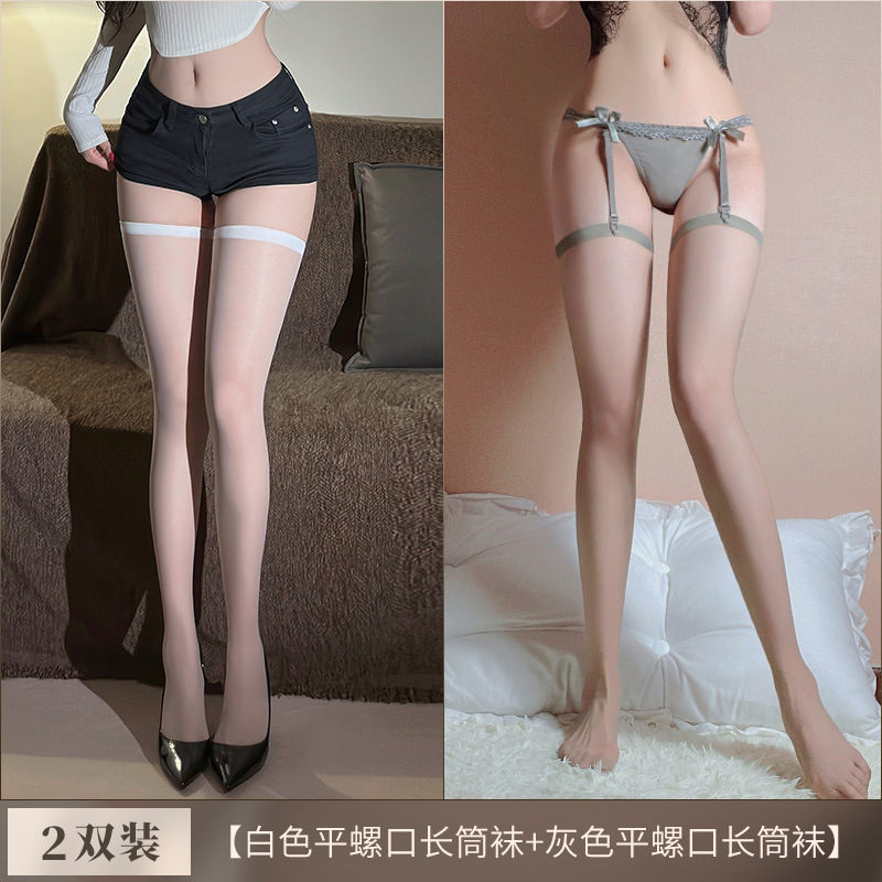 霏慕简约平螺口长筒丝袜图片 14